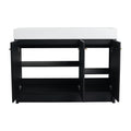48 Inch Freestanding Bathroom Vanity With Resin Sink, With Soft Closing Door, Kd Package Black Chestnut Bathroom Modern Plywood