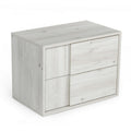 Wooden Nightstand With 2 Self Closing Drawers, White White Wood