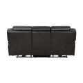 2Pc Power Reclining Sofa Set Modern Design Living Room Furniture Sofa And Loveseat With Center Console Dark Grayfaux Leather Upholstery Usb Ports Contemporary Home Dark Gray,Light Gray Faux Leather Wood Primary Living Space Contemporary,Modern,Ultra