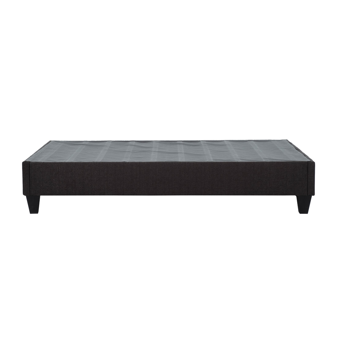 Dark Grey Upholstered Platform Bed Frame, King Box Spring Not Required King Dark Grey Wood Bedroom Contemporary,Modern Bed Frame Fabric Plywood