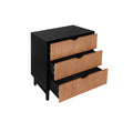 3 Drawer Cabinet, Suitable For Bedroom, Living Room, Study, Dining Room Black Particle Board