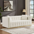 Eleanor Sofa Beige Boucle Beige,Ivory,Ivory White,Light Beige Boucle 3 Seat