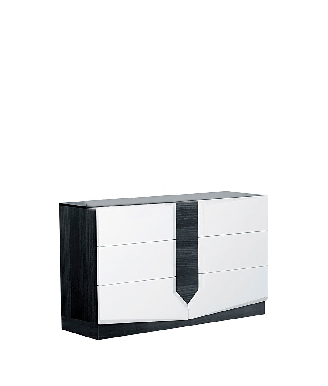 Vios Zebra White Hg Dresser White Black Mdf