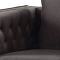 Dark Grey Tufted Pillow Back Accent Chair Dark Gray Primary Living Space Velvet