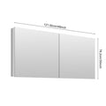 48'' W X 30'' H Surface Frameless Mirror Medicine Cabinet, Beveled Mirror Edges Bathroom Medicine Cabinet White Engineered Wood