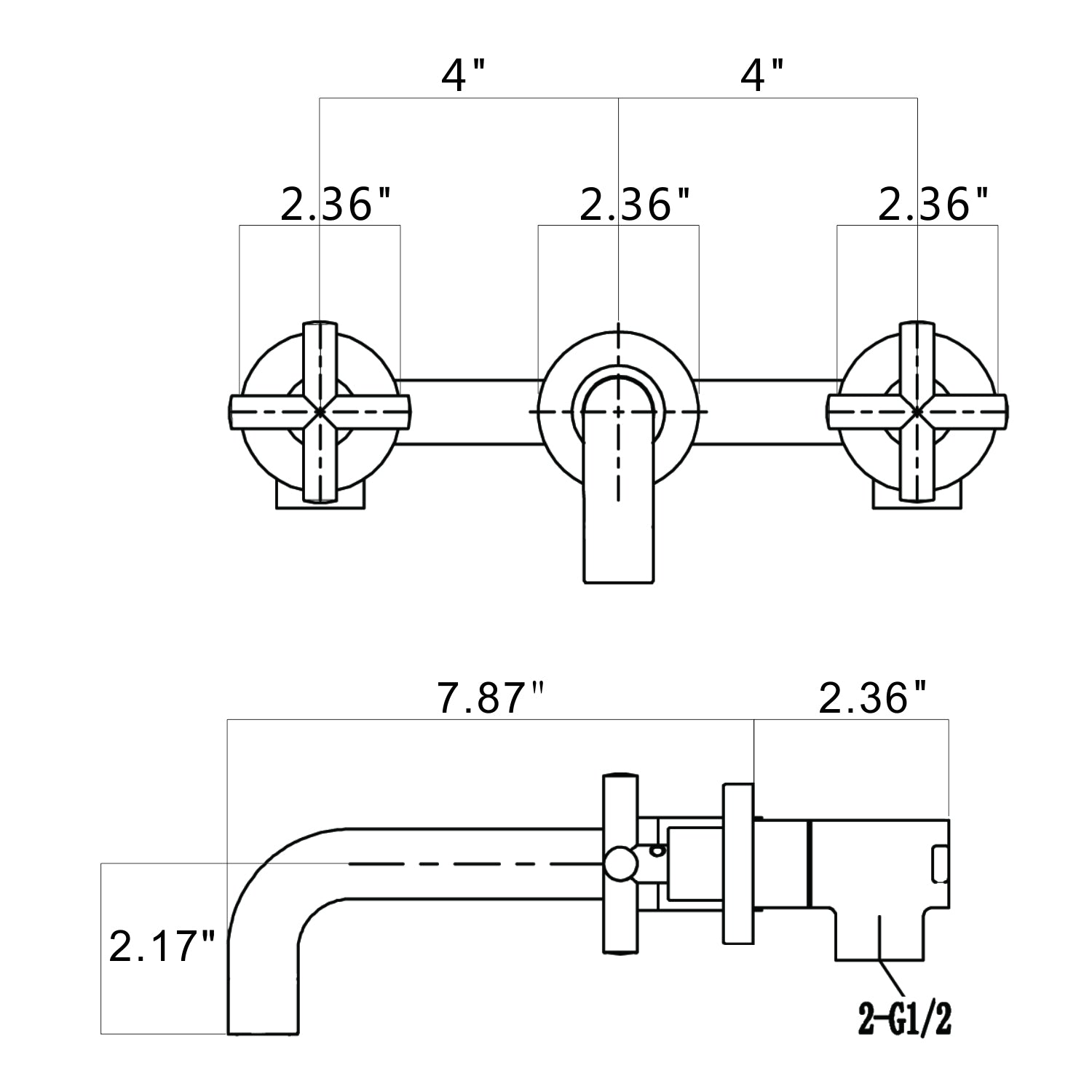 Bathroom Faucet Wall Mounted Bathroom Sink Faucet Brushed Gold Brass