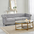 Sofa 3 Seater Grey Fabric