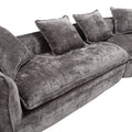 Modular Sectional Sofa, U Shaped Couch With Sofa For Five & Pillows, Modern Minimalist Chenille Fabric Large Comfy Cloud Sofas, Living Room Furniture Sets Gray Chenille 5 Seat