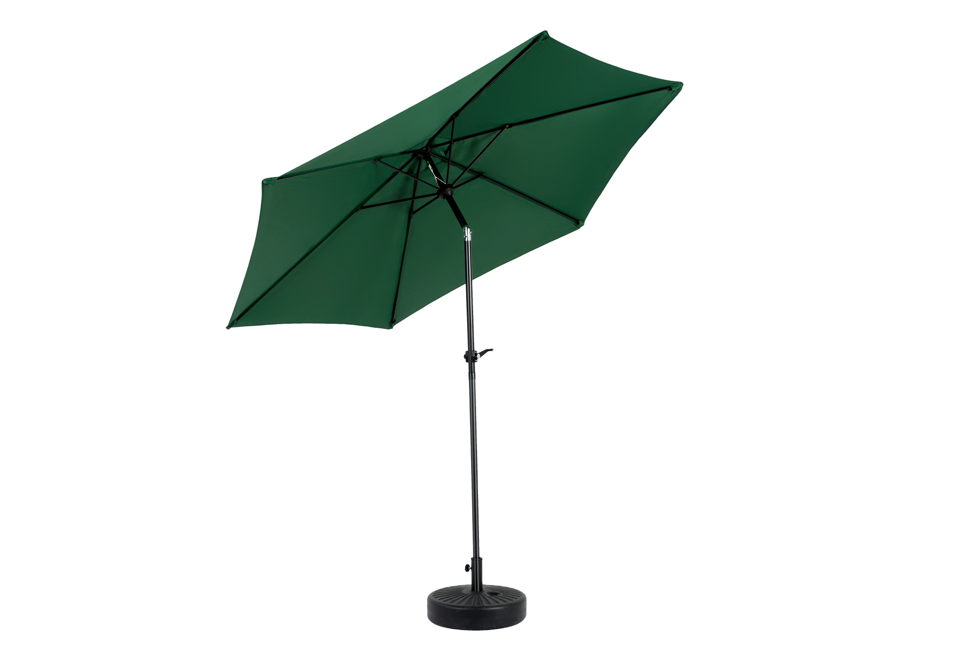 9Ft Outdoor Patio Umbrella Outdoor Table Umbrella With Push Button Tilt And Crank, Market Umbrella 6 Sturdy Ribsdeck, Backyard, Pool Base Not Included Dark Green Dark Green Garden & Outdoor Steel