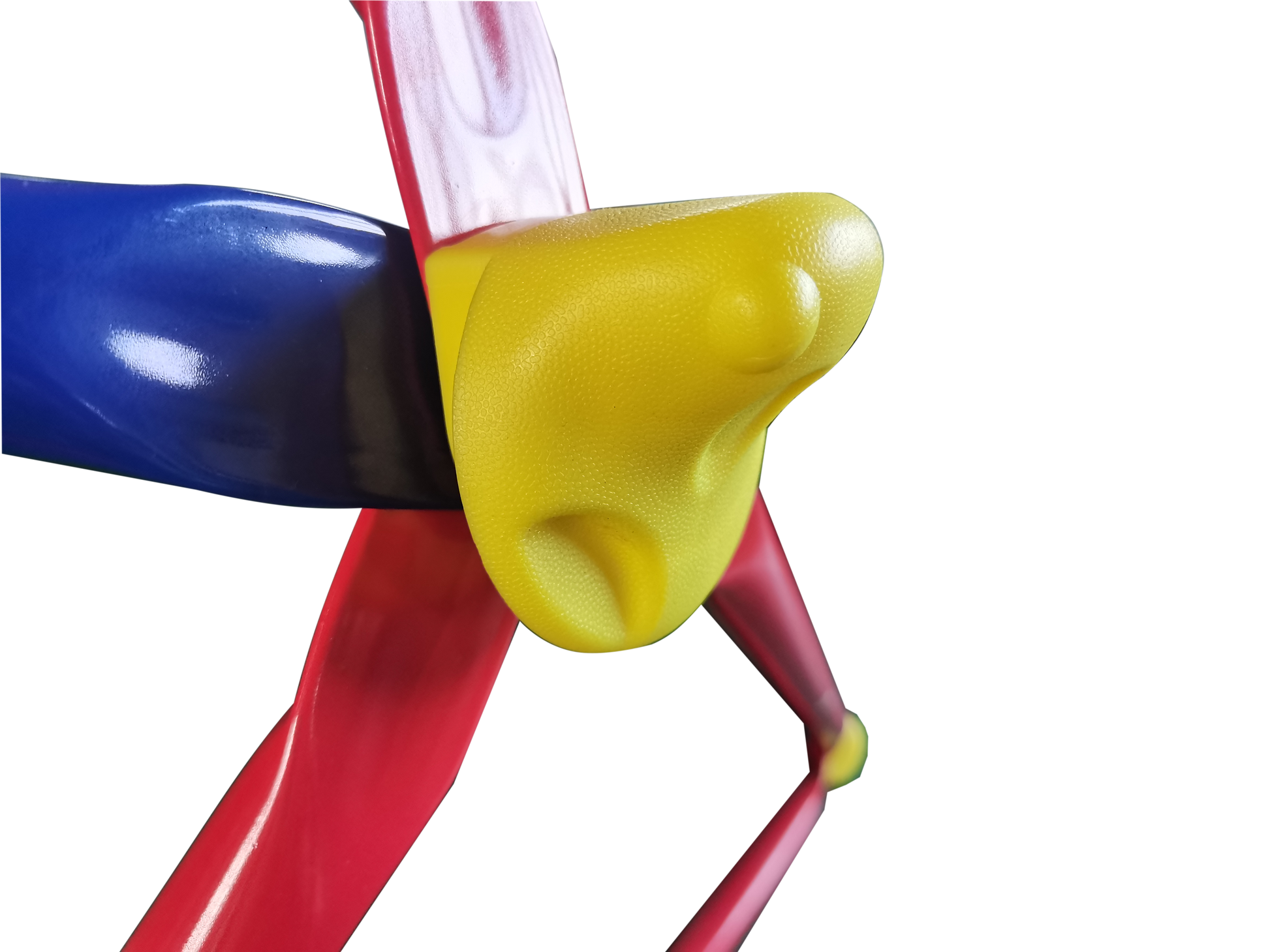 Xcf007 6Ft Dome Climber With 1.2M Slide For Age 3 Climber With Climbing Stones Blue Red Metal