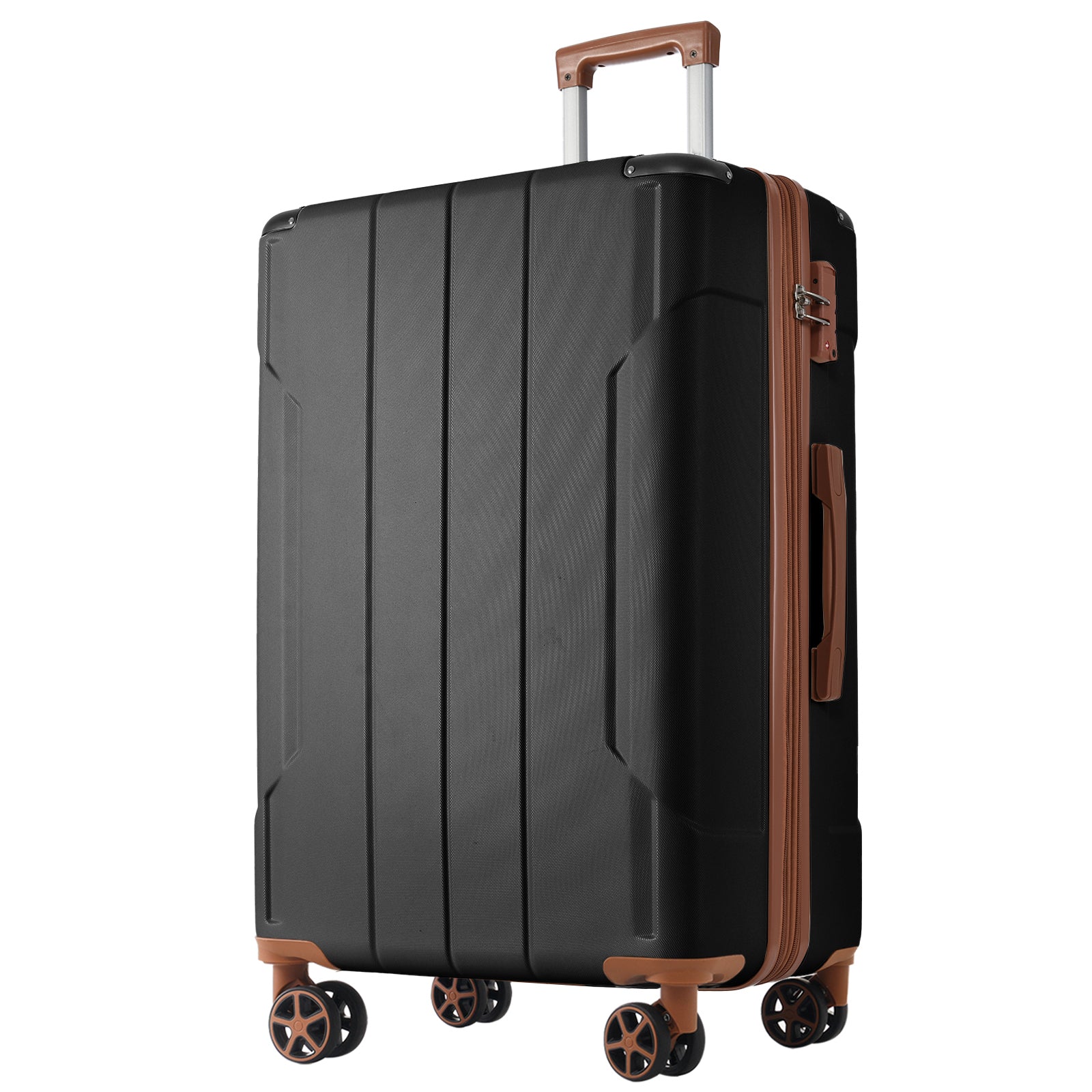 Luggage Sets 2 Piece, Hardshell Abs Lightweight And Expandable Only 28" Suitcases With Double Wheels, Carry On Luggage, 2 Piece Set 20 28 , Black Brown Black Brown Abs