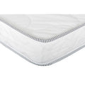 Sofi 6 Inch Twin Size Reversible Mattress, Double Quilting, Pu Foam Core White Fabric Twin