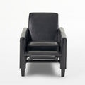 Black Fax Leather Push Back Chair For Elegant Home D Cor Black Pu Leather