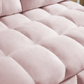 Modern Sofa Velvet Pull Out Bed,Independently Removable Backrest, Have Usb Port And Swivel Phone Stand ,Pink Pink Wood Velvet 2 Seat