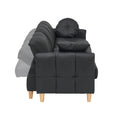 86.61 Inches Black Technology Cloth Sofa, Three Sofa Lift Sofa Bed, Sofa Bed With Storage Cabinet, Sofa Is Soft And Comfortable, Suitable For Meeting Rooms, Living Rooms And Bedrooms Black Tech Cloth 3 Seat