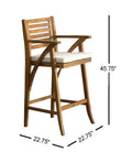 Hermosa 2Pc Barstool Brown Acacia Wood