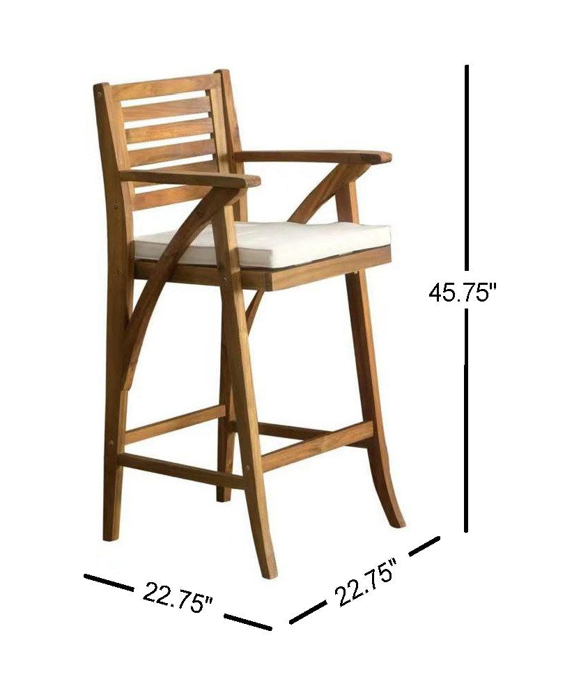 Hermosa 2Pc Barstool Brown Acacia Wood