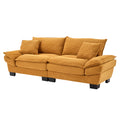 Corduroy Sofa Sleeper Couch Loveseat Sofa With Pillows Comfy Upholstered Deep Seat Sofa For Bedroom,Living Room,Apartment,Office,Dorm Yellow Corduroy Yellow Foam Upholstered 2 Seat