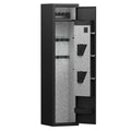 3 4 Safe For Rifles And Pistols,Quick Access Password Safe,High Security Metal Rifle Safe Locker With Removable Shelf And 2 Adjustable Slots Black Steel