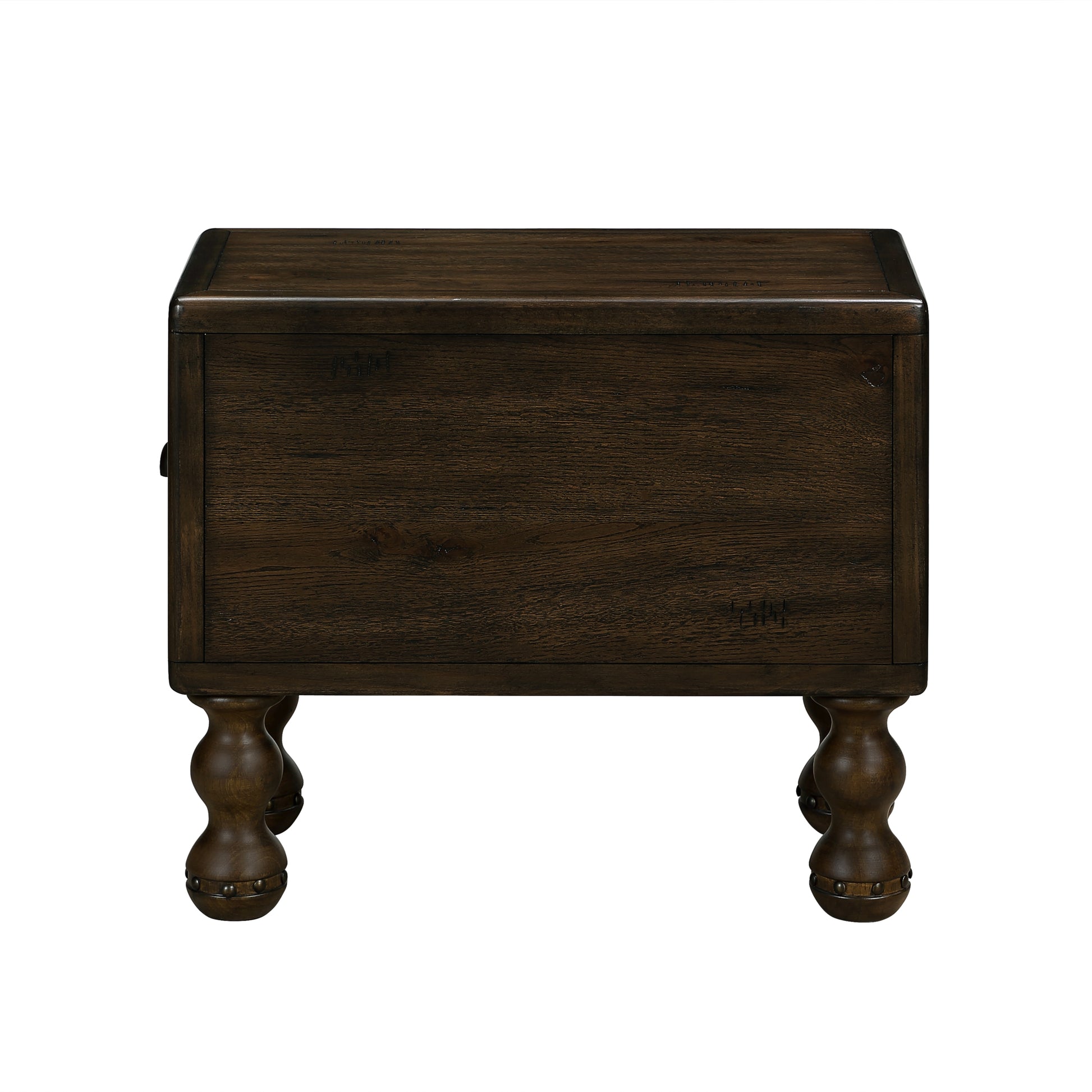 Solid Wood End Table, Rectangle 23.6 Inch Narrow Side Table With Drawer, Vintage Bedside Table Nightstand For Small Spaces, Living Room, Bedroom, Easy Assembly, Espresso Espresso Pine