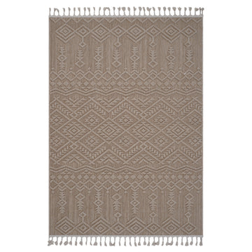 6X9 Natural Traditional Indoor Outdoor Area Rug Natural Polypropylene