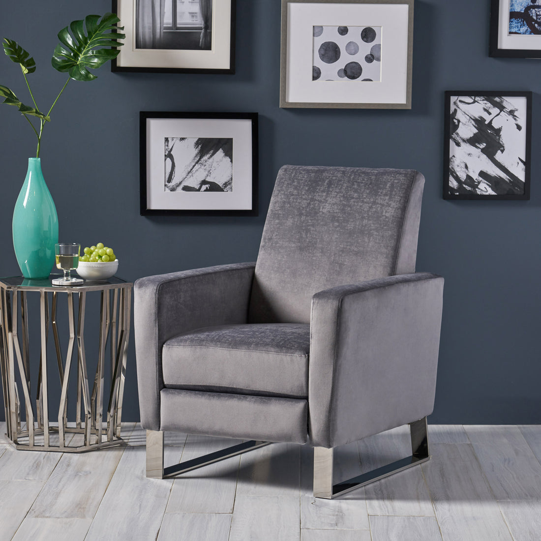 Recliner Grey Fabric