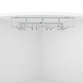 Seattle Bar Cabinet, Eight Bottle Cubbies, Two Large Open Shelves White Particle Board Engineered Wood