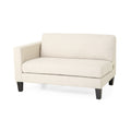 Mirod Comfy 3 Seat Sofa With Wooden Legs, Modern Style For Living Room And Study Beige Fabric 3 Seat