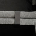 U Shaped Sectional Couch Convertible Sectional Couch With Double Chaise 6 Seat Sectional Sofa For Living Room Grey Fabric 6 Seat