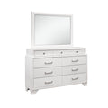 Civic White Mirror White Solid Wood Mdf