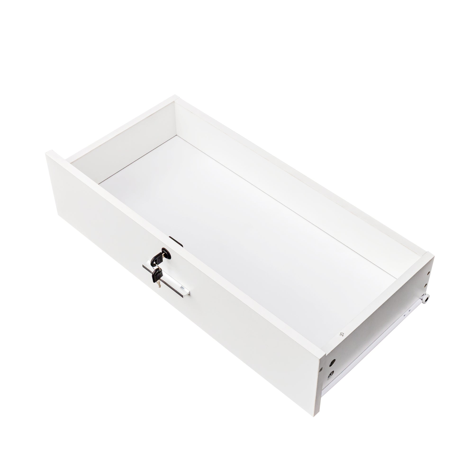 Locking Beauty Salon Storage Cabinet Hair Dryer Holder Stylist Equipment Drawer White Mdf