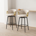 30 Inch Dining Chairs Set Of 2 Modern Style 360 Swivel Bar Chairs With Simple Design, Comfortable High Stools, And Flexible Dining Chairs Suitable For Bars, Restaurants,Velvet Bar Chair Beige30 Inch