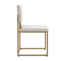 Modern Faux Marble 6 Piece Dining Table Set,60Inch Metal Kitchen Table Set With Upholstered Dining Chairs And Bench, Golden Metal Dining Room Bench Seating Rectangular Dining Table With Chair And Bench Metal Wood Golden Seats 6 60 Inches Farmhouse