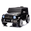 Licensed Mercedes Benz G63 Kids Ride On Car, 12V Electric Vehicle With Remote Control, Double Open Doors, Music, Bluetooth, Wheels Suspension, Battery Powered For Children Boy Girl Black Black Polyethylene