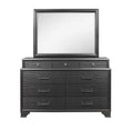 Civic Grey Mirror Gray Solid Wood Mdf