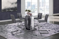 Royce Square Bar Table White Gray Mdf Steel