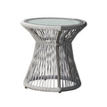 Idaho 3Pc Chat Set Gray Woven Rope