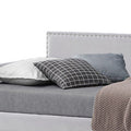 Modern Twin Daybed With Trundle, Trim Backing, Soft Gray Velvet Twin Gray Solid Wood