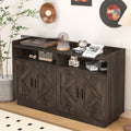 Dresser Cabinet,Barcabinet,Buffet Sideboard Storage Cabinet,Buffet Server Console Tablestorge Cabinetsolid,For Dining Room,Living Room,Kitchenhallway,Shaped Door Panels, Gold Metal Handle,Color: Brown Standard 5 Or More Spaces Distressed Finish Brown