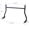 800Ibs Capacity Extendable Steel Pick Up Truck Ladder Rack Two Bar Set Black Black Steel