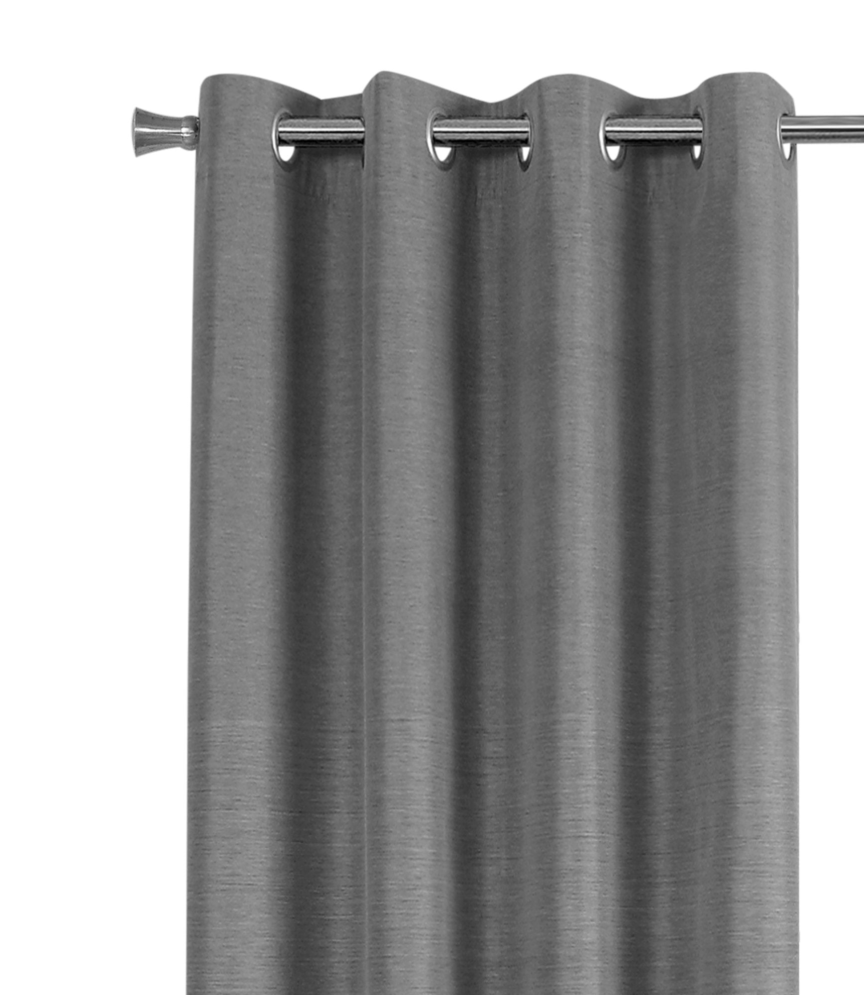 Curtain Panel, 2Pcs Set, 54"W X 84"L, 100% Blackout, Grommet, Living Room, Bedroom, Kitchen, Grey Thermal Insulation Polyester, Contemporary, Modern Grey Polyester