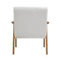 Leisure Chair With Solid Wood Armrest And Feet, Leisure Chair, Wood Frame, Velvet, L, Solid Rubber Wood Legs, Mid Century Modern Accent Chair, For Living Room Bedroom Studio Chair Beige Corduroy