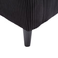 Coolmore Living Room Accent Barrel Chair, Century Modern Style Decorative Chair, Armchair For Living Room With Thick Cushions And Pillows, Comfy Single Sofa Chair, Chair With Wooden Legs,Black Black Corduroy