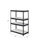 Decmus Natural & Black Finish Bookshelf Black,Natural Metal,Synthetic Wood