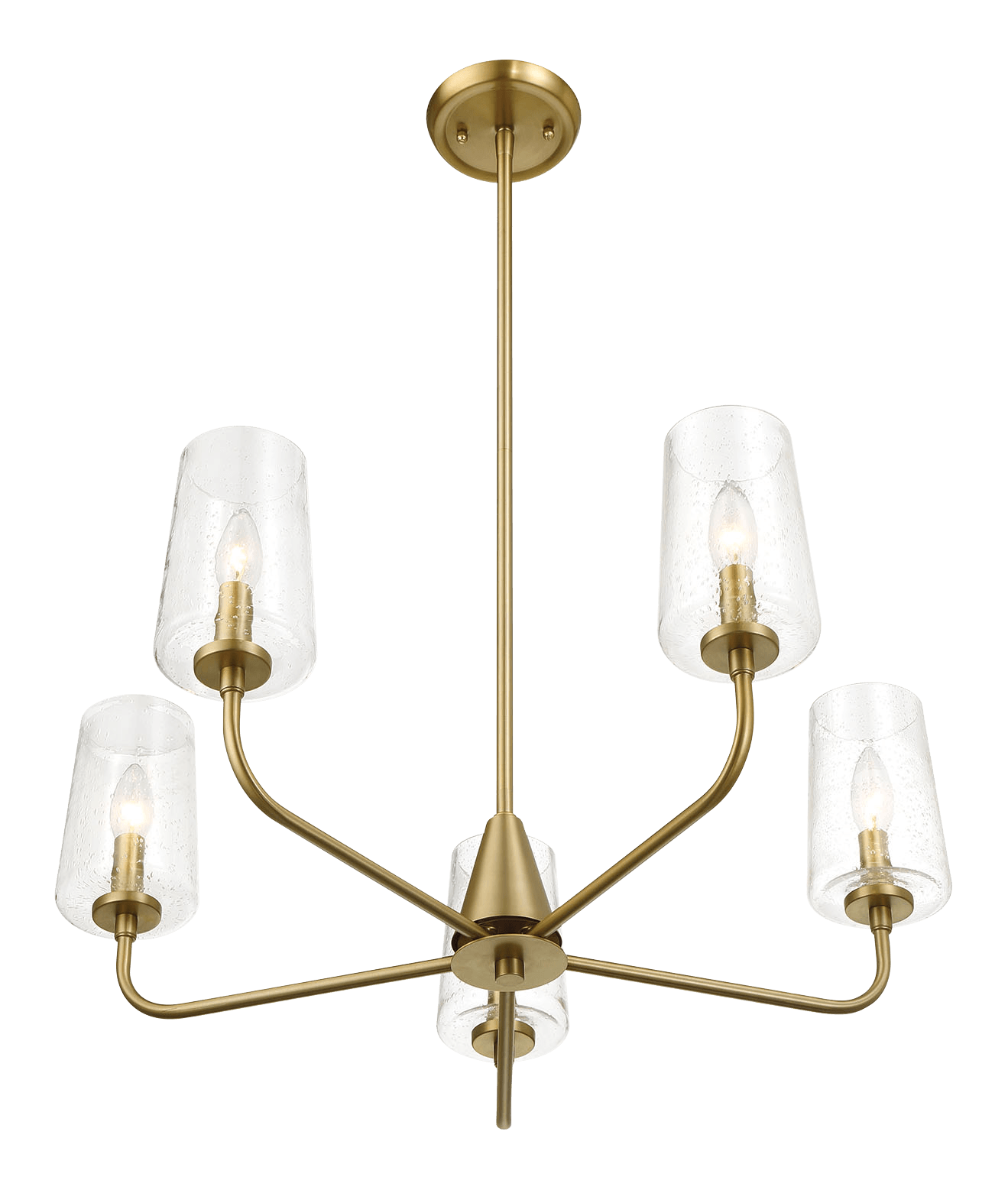 Dazzle Five Lights Chandelier With Clear Seeded Glass Satin Brass Antique Brass,Clear,Gold Brass,Glass