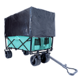 440Lbs Collapsible Foldable Wagon Cart With Strapping System ,Beach Wagon Utility Cart Utility Wagon Grocery Cart For Camping Shopping Sports Gardening Fishing Supports 3Pcs Plastic Liner Bag Blue