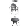 Cushions In Random Colors 3 Piece Set Of Cast Aluminum Patio Furniture With Cushions Yes Dining Set Black Seats 2 Rust Resistant Frame Water Resistant Cushion Garden & Outdoor Complete Patio Sets Aluminium