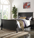 Modern 1Pc Eastern King Size Bed Bedroom Furniture Sleigh Design Headboard Footboard Plywood 1Pc Bedframe Box Spring Required King Black Wood Bedroom Contemporary,Modern,Transitional,Ultra Modern Rubberwood Bed Frame Plywood