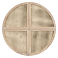 Round To Square Block Modular Coffee Table Light Natural Rattan With Storage 4 Piece Light Natural Rubber Wood