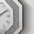 Octagonal Mirror Wall Clocks And Artificial Gemstone Wall Clocks Silver American Design Acrylic Mdf Glass